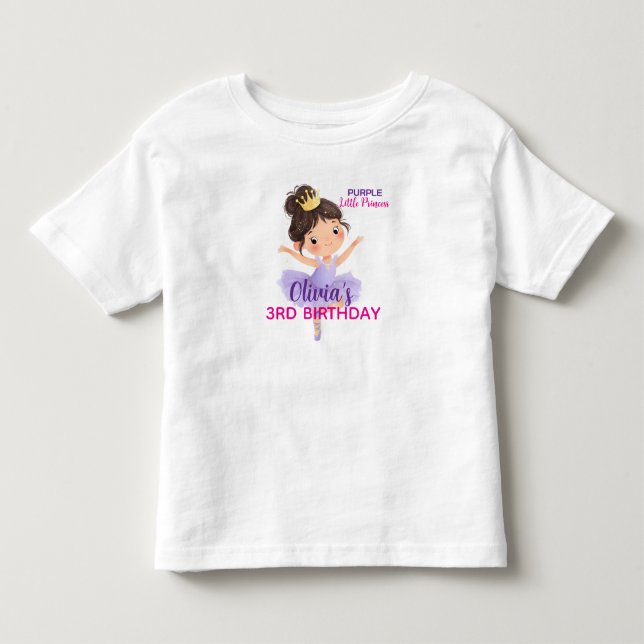 Lila lilla prinsessbalen  t shirt (Framsida)