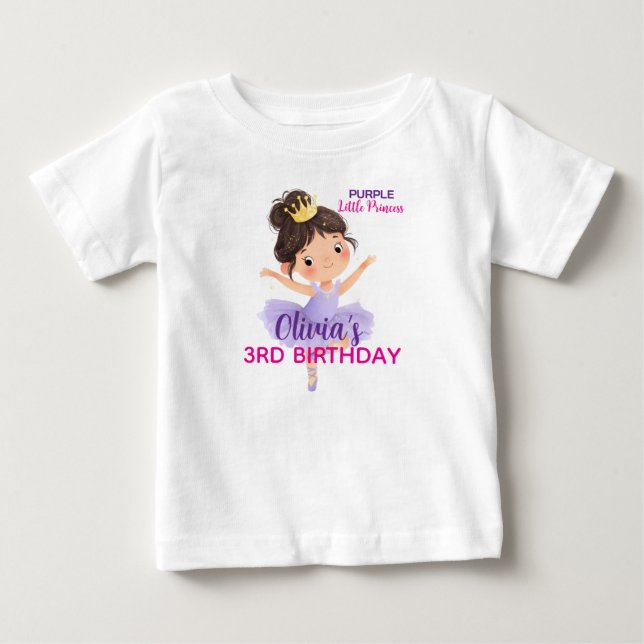 Lila lilla prinsessbalen t shirt (Framsida)