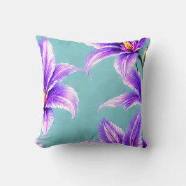 Lila Lilly från Valley Mönster Kudde