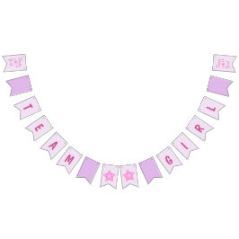 Lila lilor för lagflicka med stjärnor vimplar