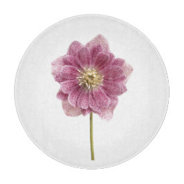 Lila Lily Flower Glass Cshing Board 12 tum