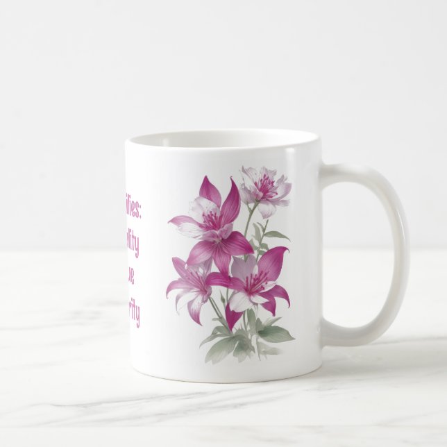 Lila Lily Flowers Kaffemugg (Höger)