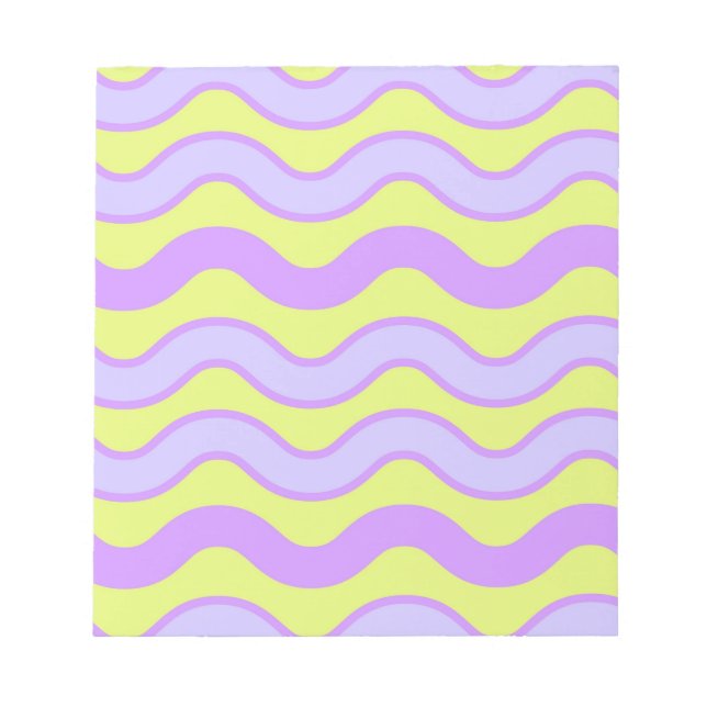 Lila Lime Groovy Rand minimalistisk Vår-sommar Anteckningsblock (Framsida)