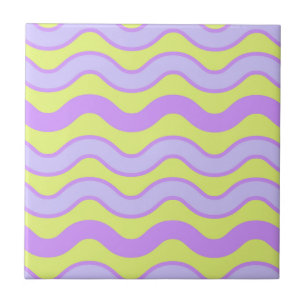 Lila Lime Groovy Rand Modern Vår-sommaren Kakelplatta