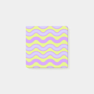Lila Lime Groovy Rand Vibrant Vår Sommar Post-it Block