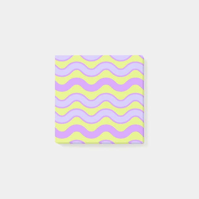 Lila Lime Groovy Rand Vibrant Vår Sommar Post-it Block (Framsida)