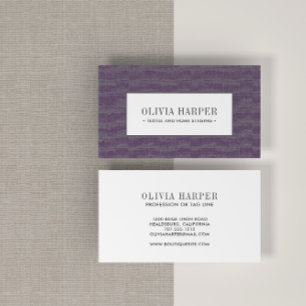 Lila Linen-Professionell för vanlig Elegant Visitkort