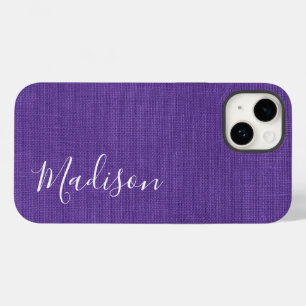 Lila Linen Struktur Photo Your White Script Namn