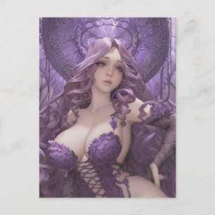 Lila Lingerie Vykort