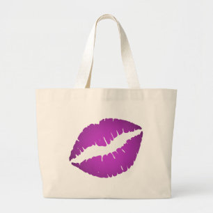 Lila Lipstick Jumbo Tygkasse