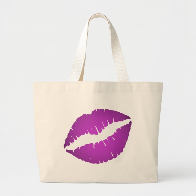 Lila Lipstick Jumbo Tygkasse (Framsidan)