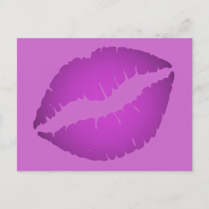 Lila Lipstick Vykort