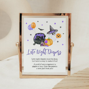 Lila Little Boo Baby Shower Late Night Diables Poster