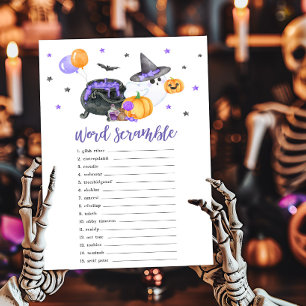 Lila Little Boo Baby Shower Ord Scramble Game