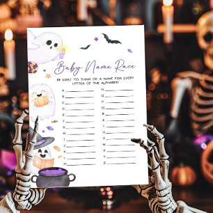 Lila Little Boo Halloween Baby Namn Tävling Game