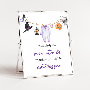 Lila Little Boo Halloween Kuvert Station Poster