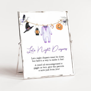 Lila Little Boo Halloween Late Nattblöjor Poster
