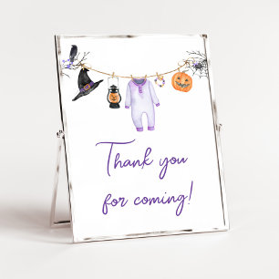 Lila Little Boo Halloween Tack för att du kom Poster