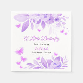 Lila Little Butterfly är på väg mot babyskor Pappersservett