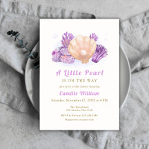 Lila Little Pearl Ocean Seashell Baby Shower