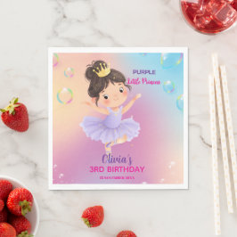 Lila Little Princess Boll Pappersservett