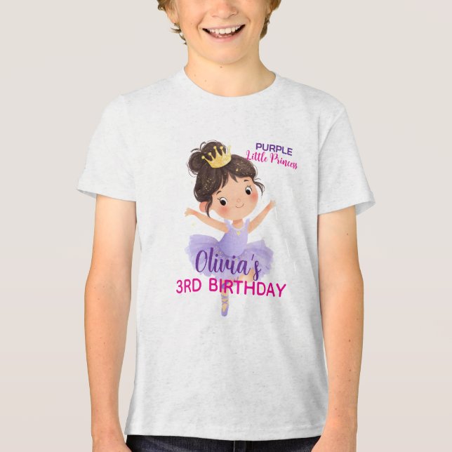 Lila Little Princess Boll-pojkarna T-Shirts (Framsida)