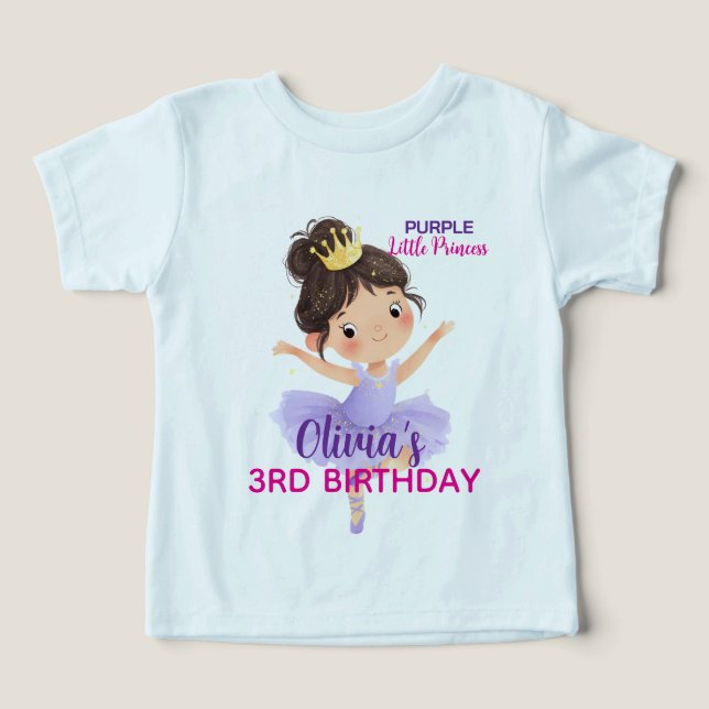 Lila Little Princess Boll T Shirt (Design Framsida)