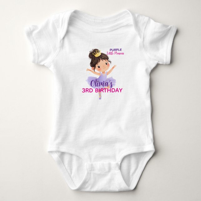 Lila Little Princess Boll T Shirt (Framsida)