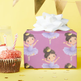 Lila Little Princess Boll Wrapping Papper Presentpapper