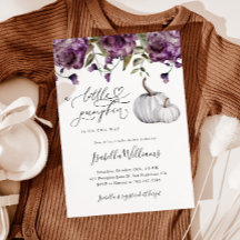 Lila Little Pumpkin Rustic Baby Shower