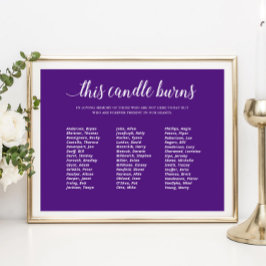 Lila Ljuset från detta ljus Klassåterträff Minnesm Poster