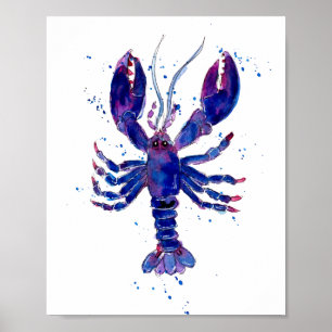 Lila Lobster Poster