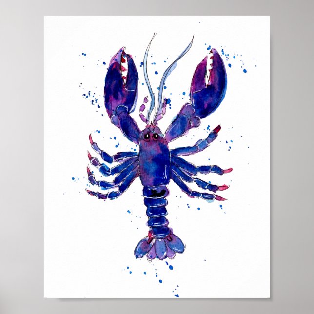 Lila Lobster Poster (Framsidan)