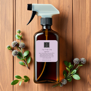 Lila Logotyp Produktetiketter för ingredienser Fyrkantigt Klistermärke