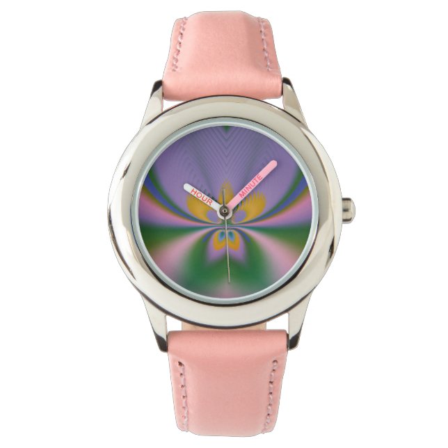 Lila Lotus Armbandsur (Framsida)