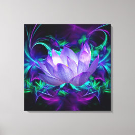 Lila Lotus-blomman och dess innebörd Canvastryck
