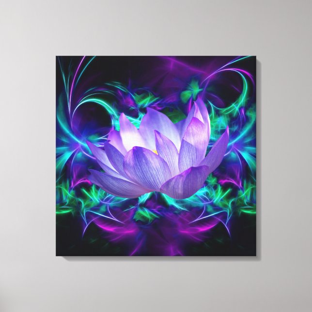 Lila Lotus-blomman och dess innebörd Canvastryck (Framsida)
