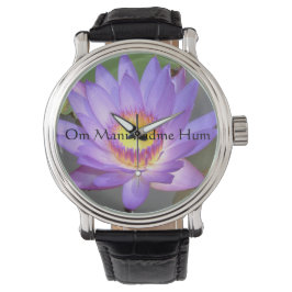 Lila Lotus Blommar Watch Armbandsur