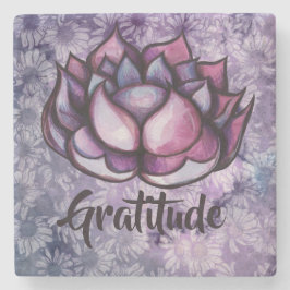 Lila Lotus Flower Blommar Lotus Flowers Blommar Stenunderlägg