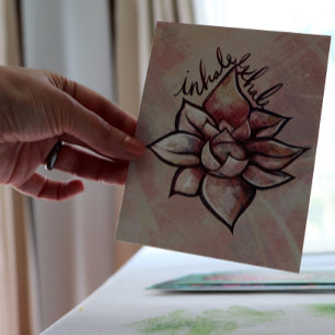 Lila Lotus Flower Blommar Lotus Flowers Blommar Vykort