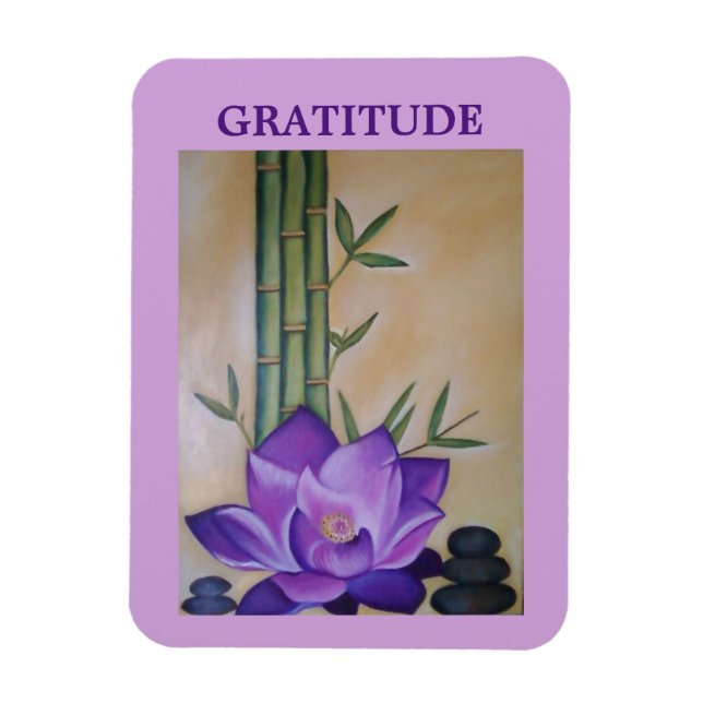 Lila Lotus Flower Inspirational Magnet (Vertikal)