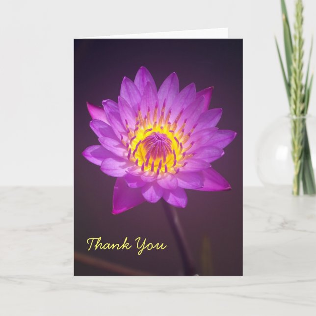 Lila Lotus Flower Tack-kort Tack Kort (Framsida)