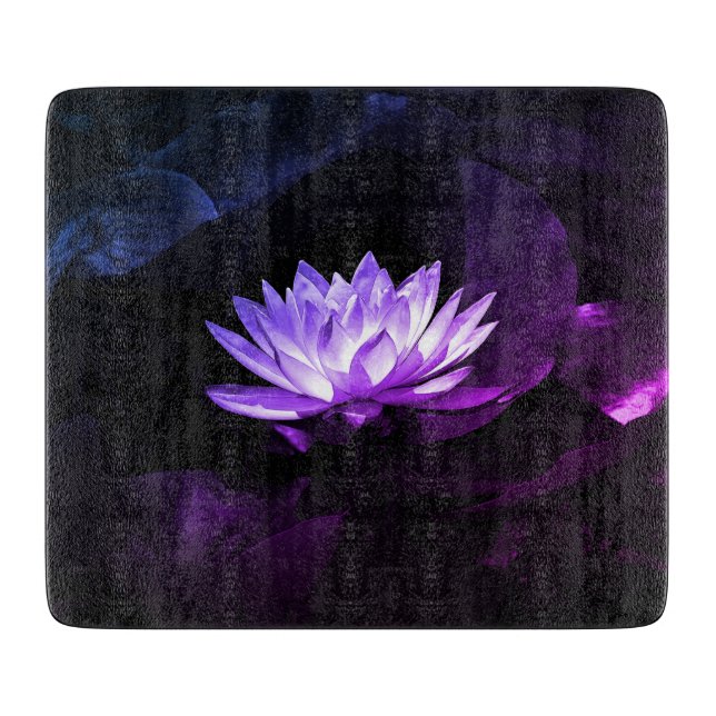 Lila Lotus Glass Caking Board (Framsidan)