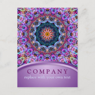 Lila Lotus Holistic Mandala Vykort