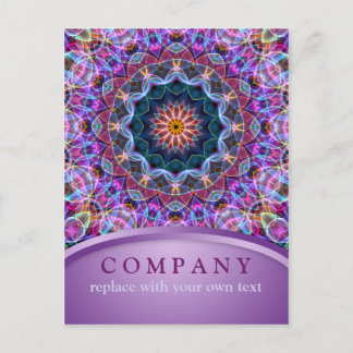 Lila Lotus Holistic Mandala Vykort