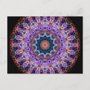 Lila Lotus kaleidoskop Vykort