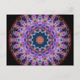Lila Lotus kaleidoskop Vykort
