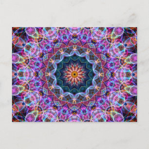 Lila Lotus kaleidoskop Vykort