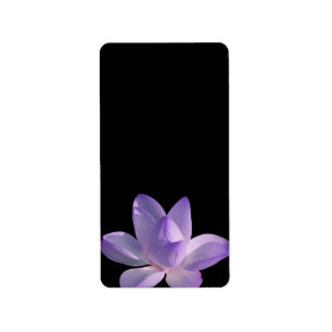 Lila Lotus Light on Black Adressetikett