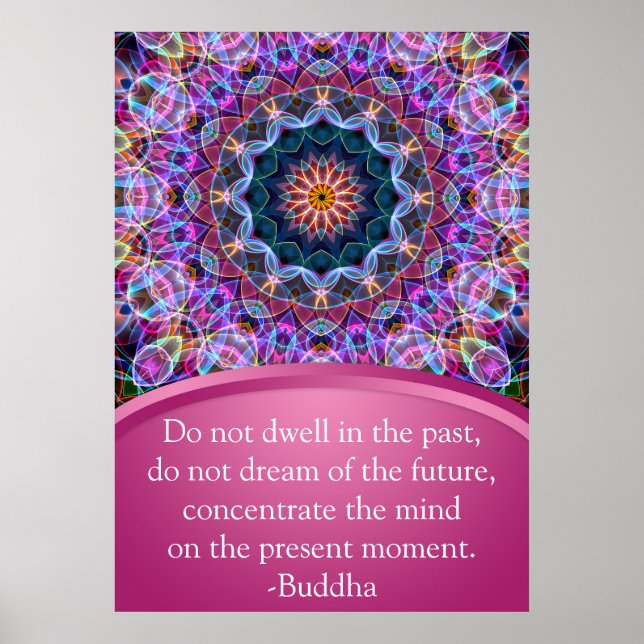 Lila Lotus Mandala Poster (Framsidan)